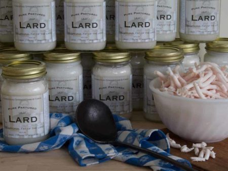 Leaf lard jars and fat