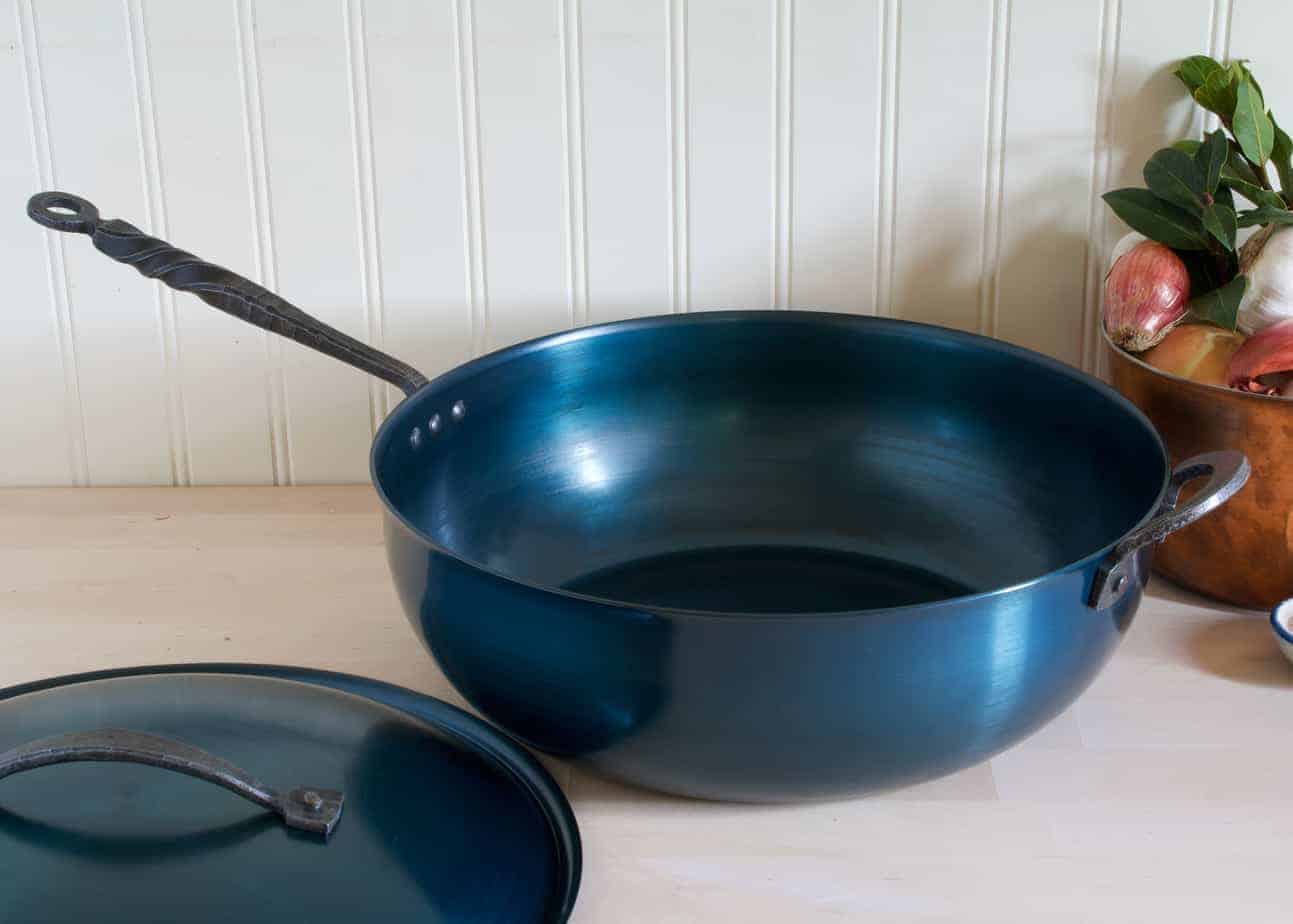 Carbon Steel Chef's Pan with Lid - Hand Forged