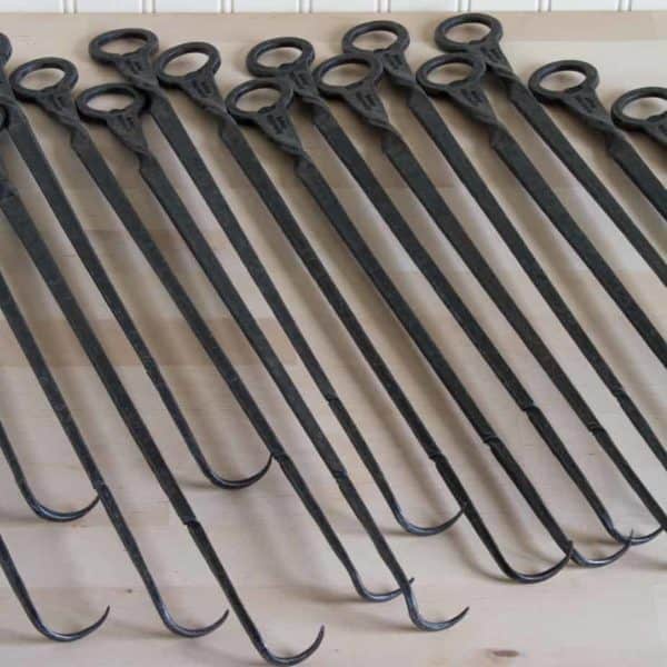 Hand forged steak turners.