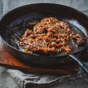 caramelized onions in saute pan